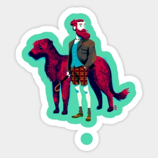 Cuchulainn and the Hound Sticker